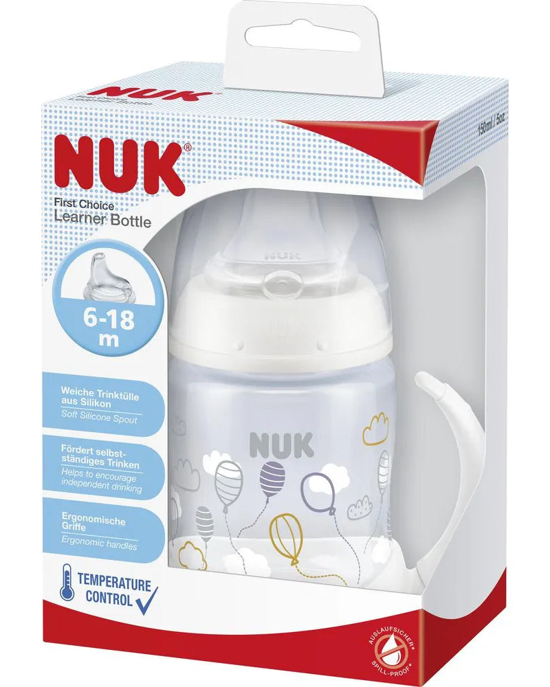 Tasse d'apprentissage NUK avec Température Control 150ml 6-18M - Blanc