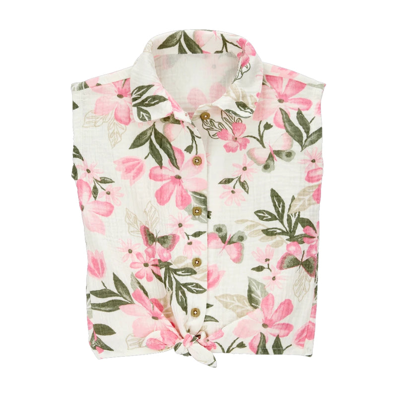 Chemise Sans Manches Fille Carter's - Ivoire Florale