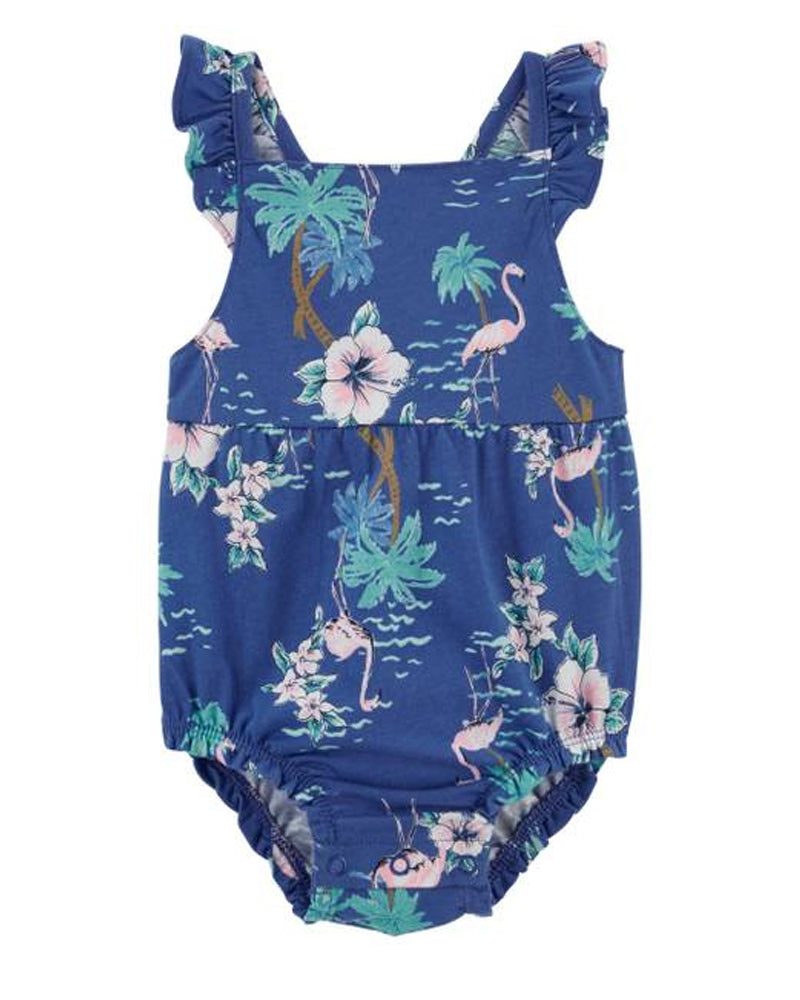 Barboteuse En Coton Flamingo Carter's - Bleu