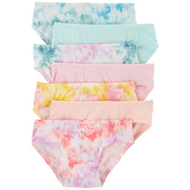 Lot de 7 culottes hipster tie-dye fille - Coton stretch