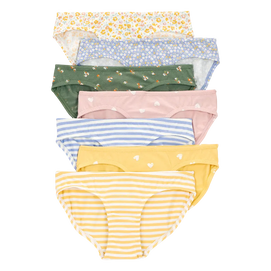 Lot de 7 culottes bikini stretch fille - Floral