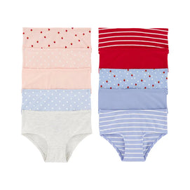 Lot de 10 culottes fraise pour fille - Coton stretch