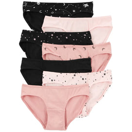 Lot de 7 culottes bikini étoiles fille - Coton stretch