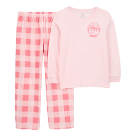 Pyjama 2 pièces enfant  thermique et polaire à carreaux