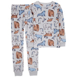 Ensemble pyjama 2 pièces enfant en velours motif forêt