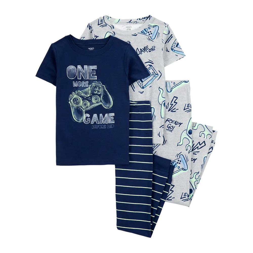 Pyjama 4 pièces gamer garçon - 100% Coton