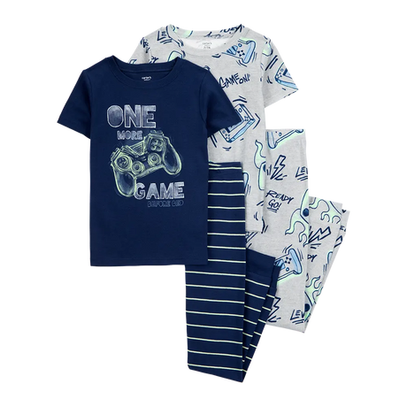 Pyjama 4 pièces gamer garçon - 100% Coton