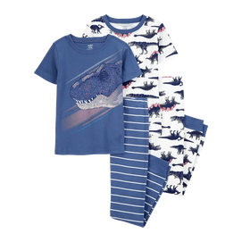 Pyjama 4 pièces dinosaure garçon - Coton