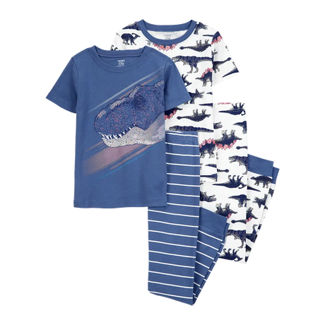 Pyjama 4 pièces dinosaure garçon - Coton