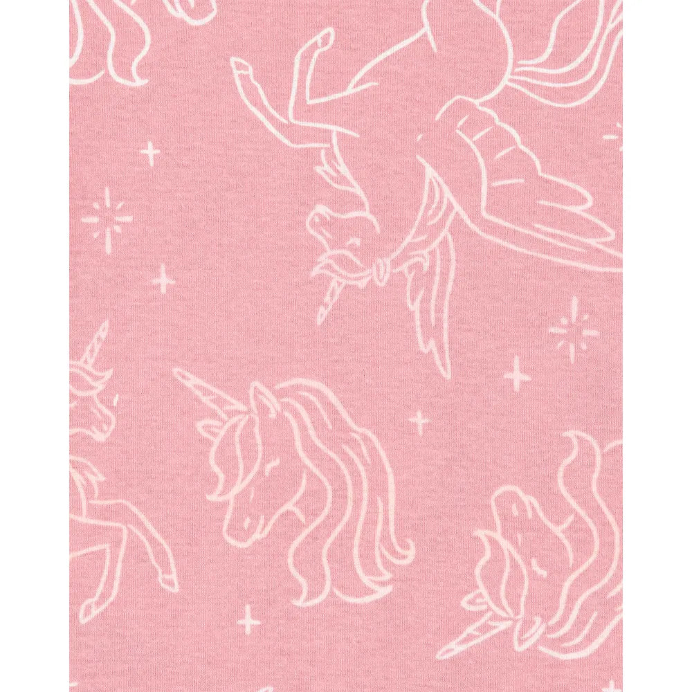 Carter's Girl's 4-Piece Cotton Pajama Set - Unicorn