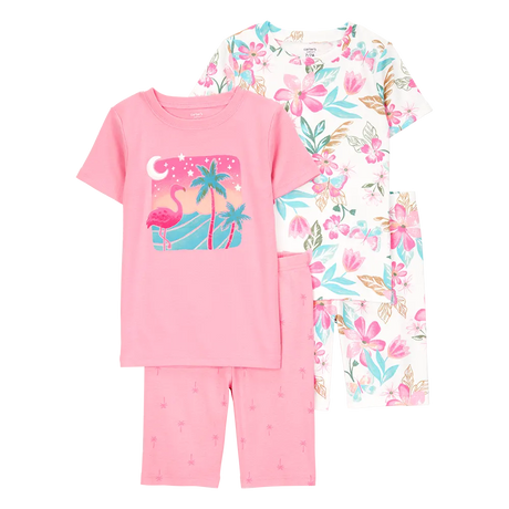 Pijama de 4 piezas para niña Carter's - Flamenco rosa