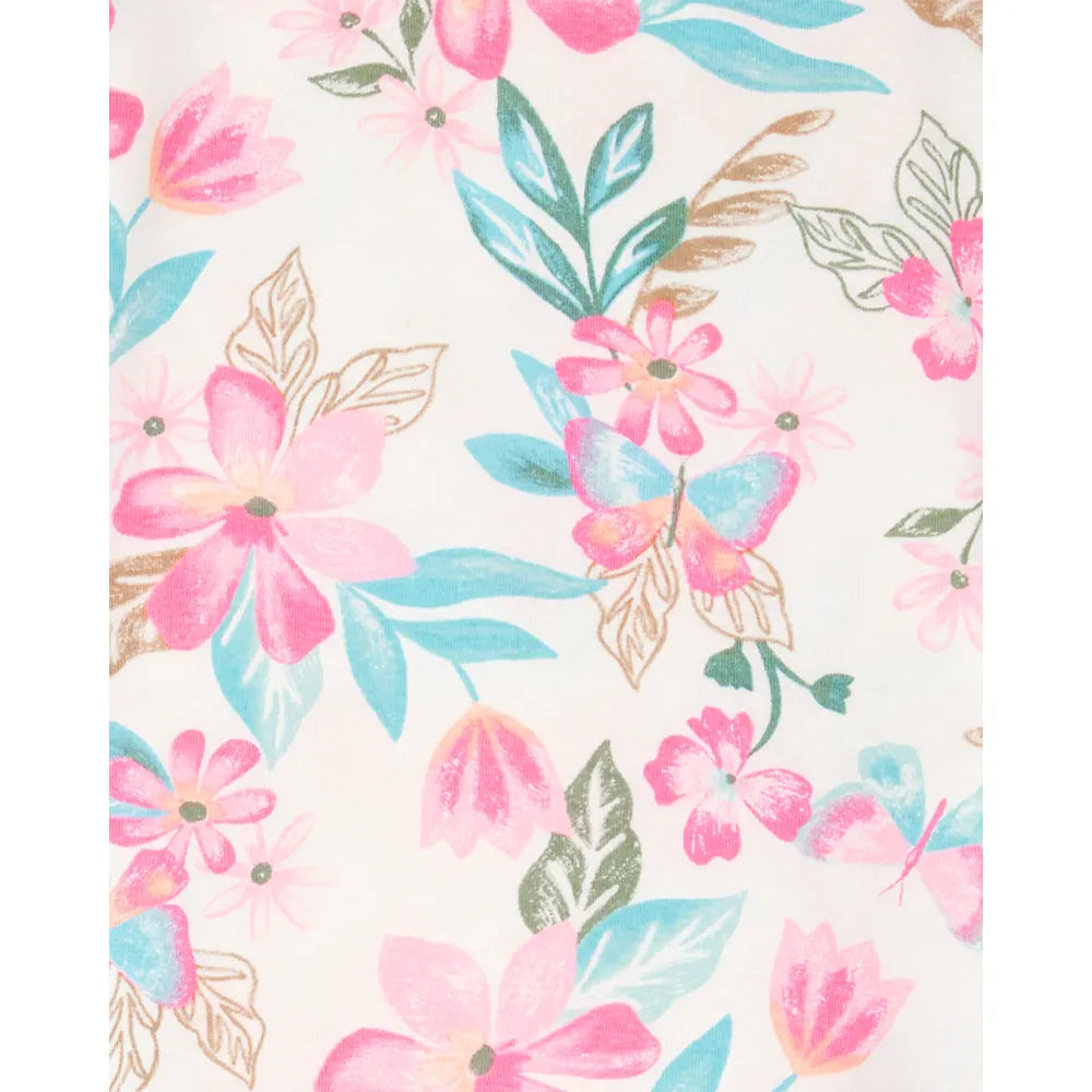 Pyjama 4 pièces flamant rose fille - Coton