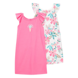 Lot de 2 chemises de nuit fille - Crème glacée