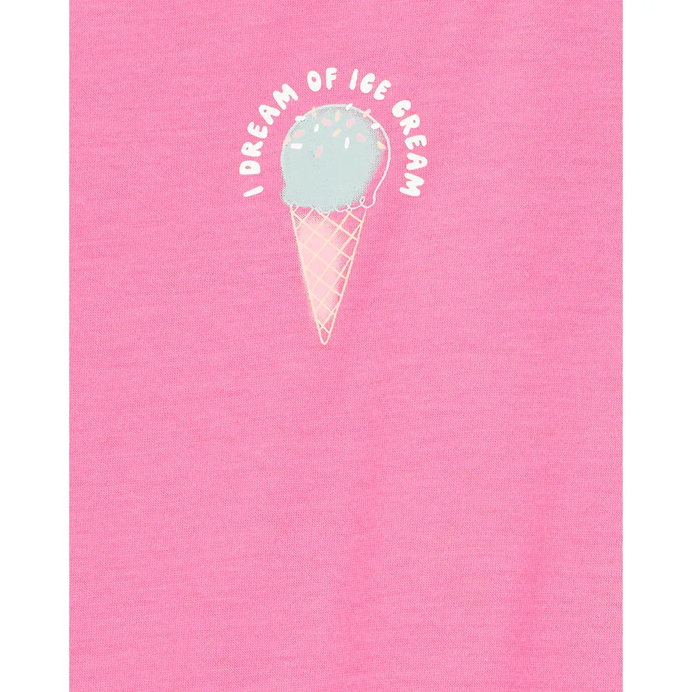 Lot de 2 chemises de nuit fille - Crème glacée