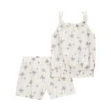 Ensemble débardeur et short palmiers fille
