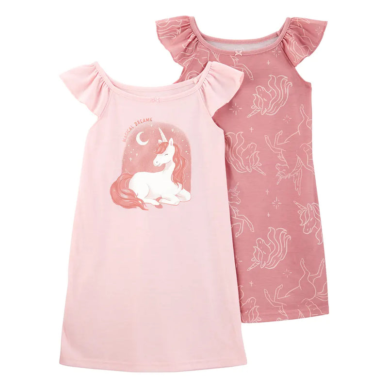 Lote de 2 pijamas para niña Carter's - Unicornio
