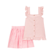 Ensemble débardeur et jupe-short fille - Rose