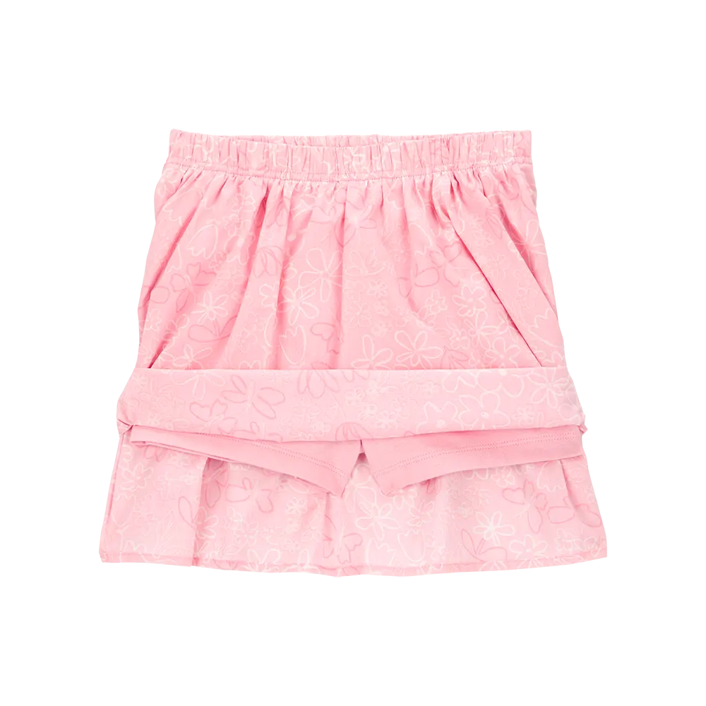 Ensemble débardeur et jupe-short fille - Rose