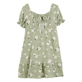 Carter's Girl's Smocked Dress - Green Floral
