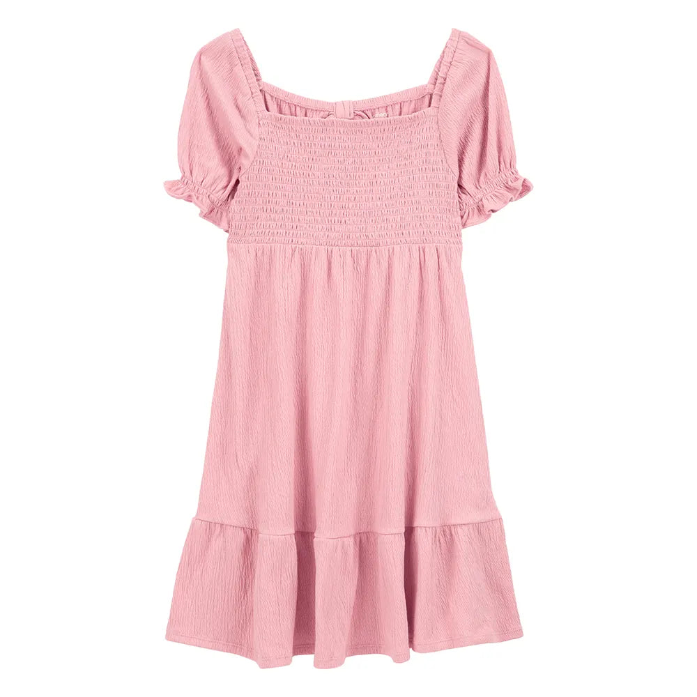 Robe smockée pour fille - Rose
