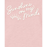T-shirt Manches Courtes "Sunshine" Fille Carter's - Rose