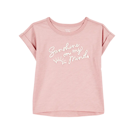T-shirt Manches Courtes "Sunshine" Fille Carter's - Rose