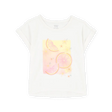 T-shirt manches courtes citron fille - Ivoire