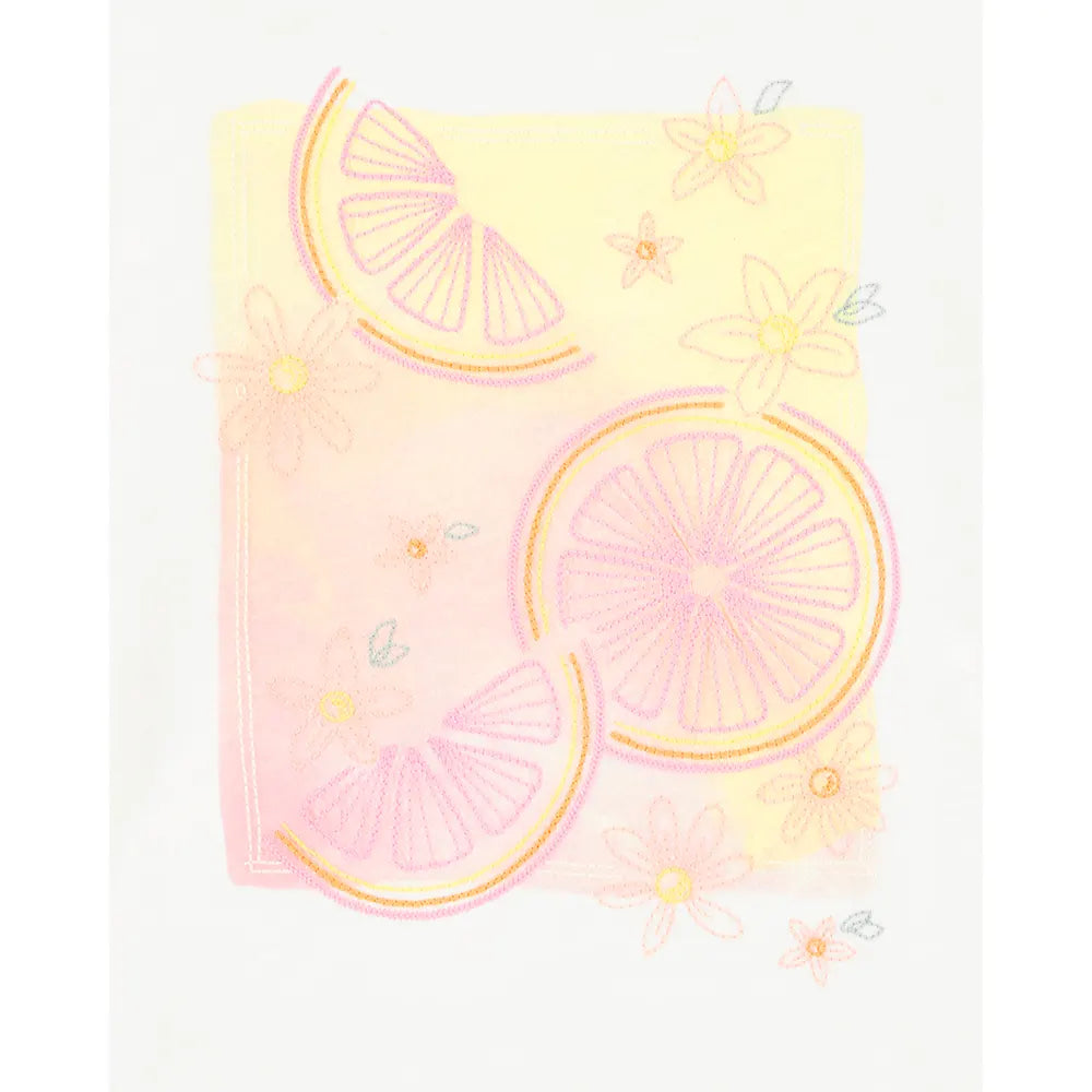 T-shirt Manches Courtes Fille Carter's - Ivoire Citron