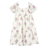 Robe étagée florale à manches longues pour fille