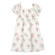 Robe étagée florale à manches longues pour fille