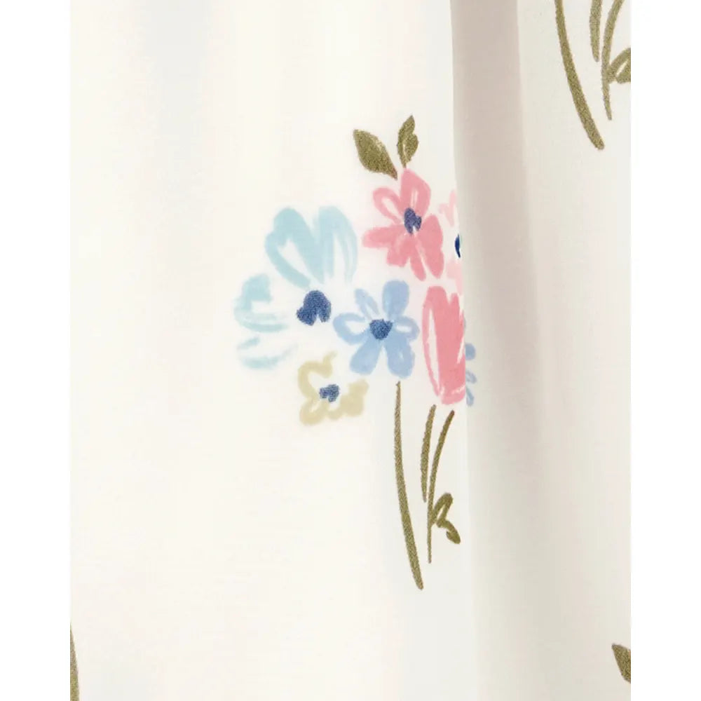 Robe étagée florale à manches longues pour fille