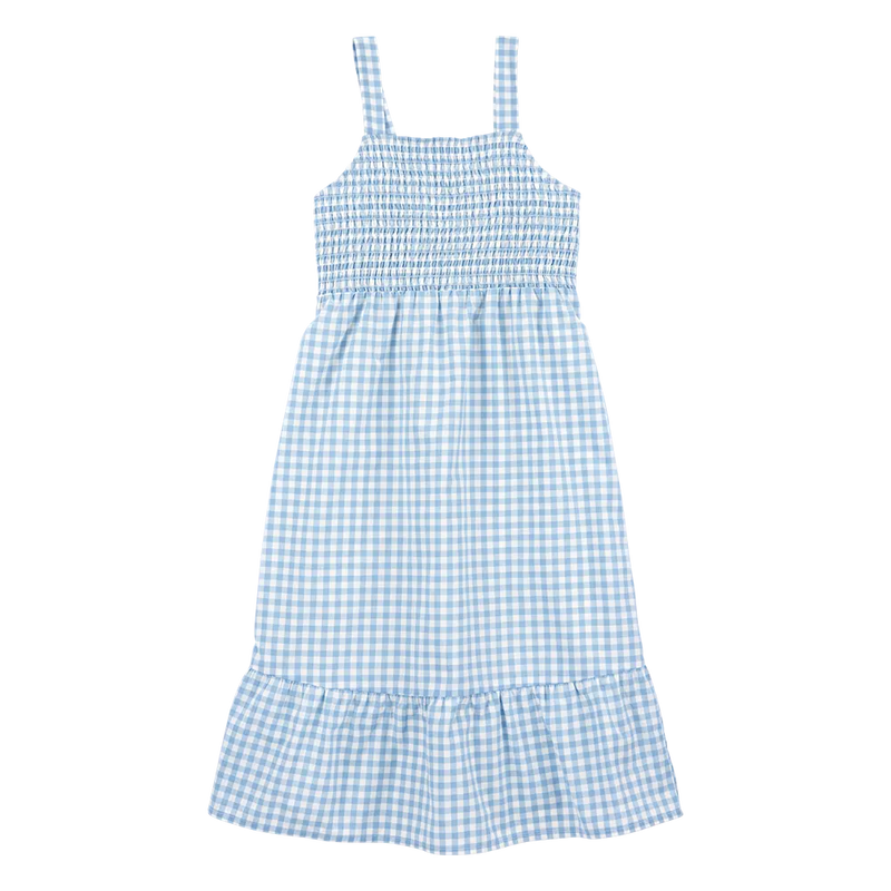 Robe en Coton Sans Manches Fille Carter's - Bleu Vichy
