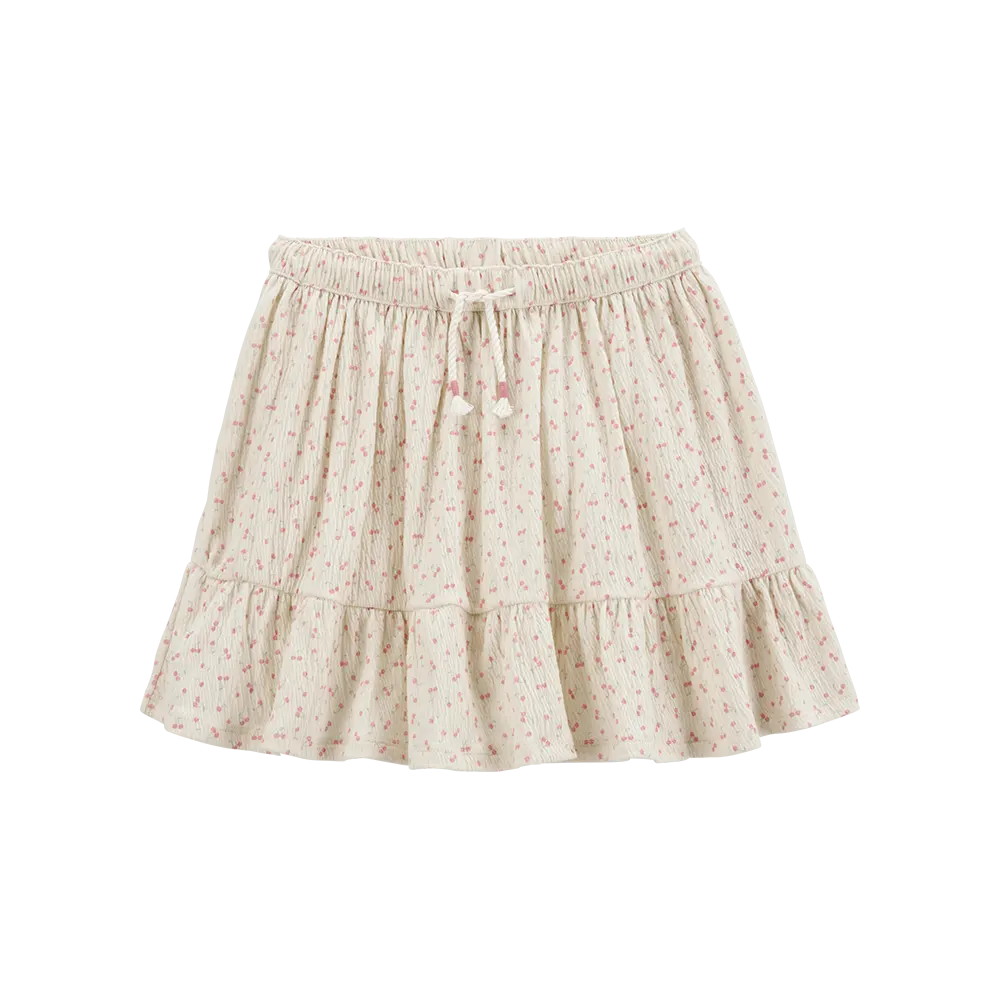 Jupe-short à imprimé cerise pour fille