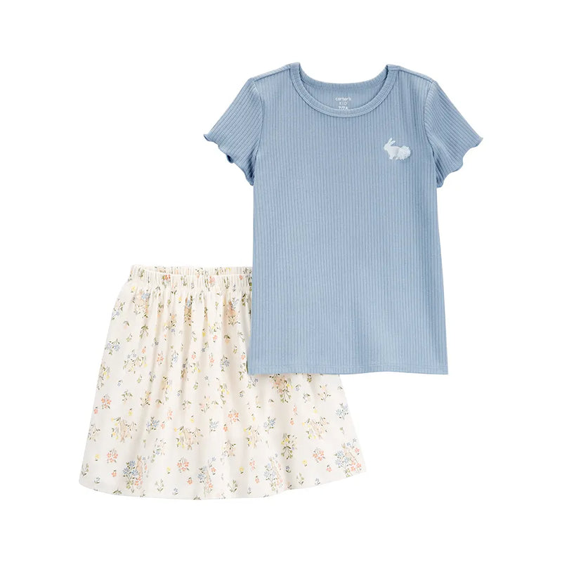 T-shirt & Jupe-short Fille Carter's - Florale