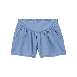 Short à enfiler en chambray pour fille (4-14 ans)