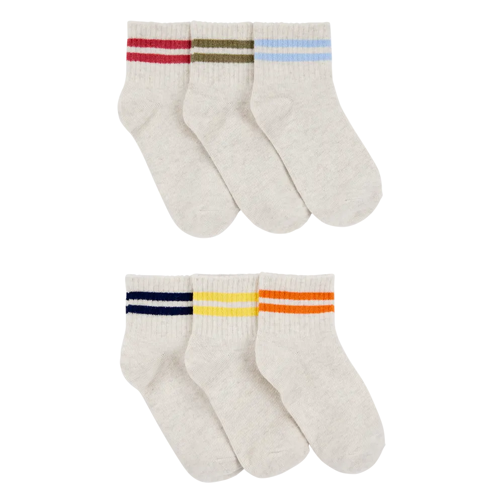 Lot de 6 paires de chaussettes rayées garçon