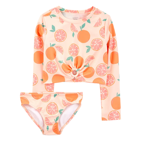 Traje de baño de 2 piezas anti-UV para niña Carter's - Naranja