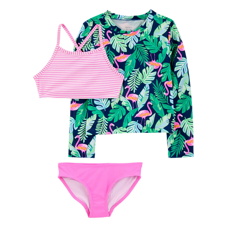 Traje de baño de 3 piezas anti-UV para niña Carter's - Tropical