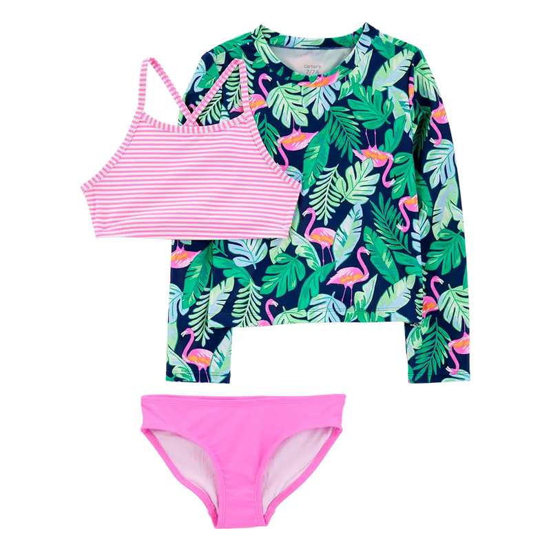 Maillot de Bain 3 Pièces Anti-UV Fille Carter's - Tropical