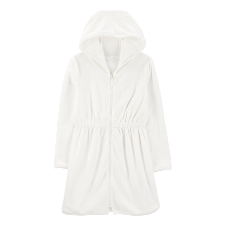 Salida de baño con capucha para niña - Blanco