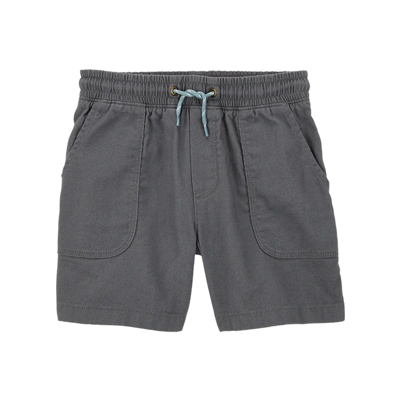 Short en Sergé à Enfiler Garçon Carter's - Gris