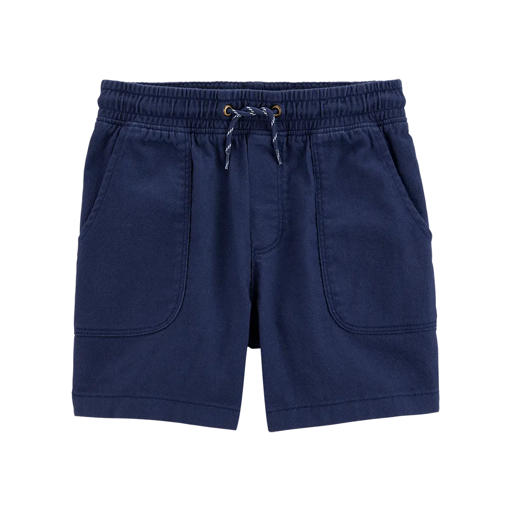 Short en sergé à enfiler pour garçon - Bleu marine
