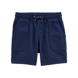Short en sergé à enfiler pour garçon - Bleu marine