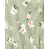 Ensemble haut et pantalon large fleuri fille