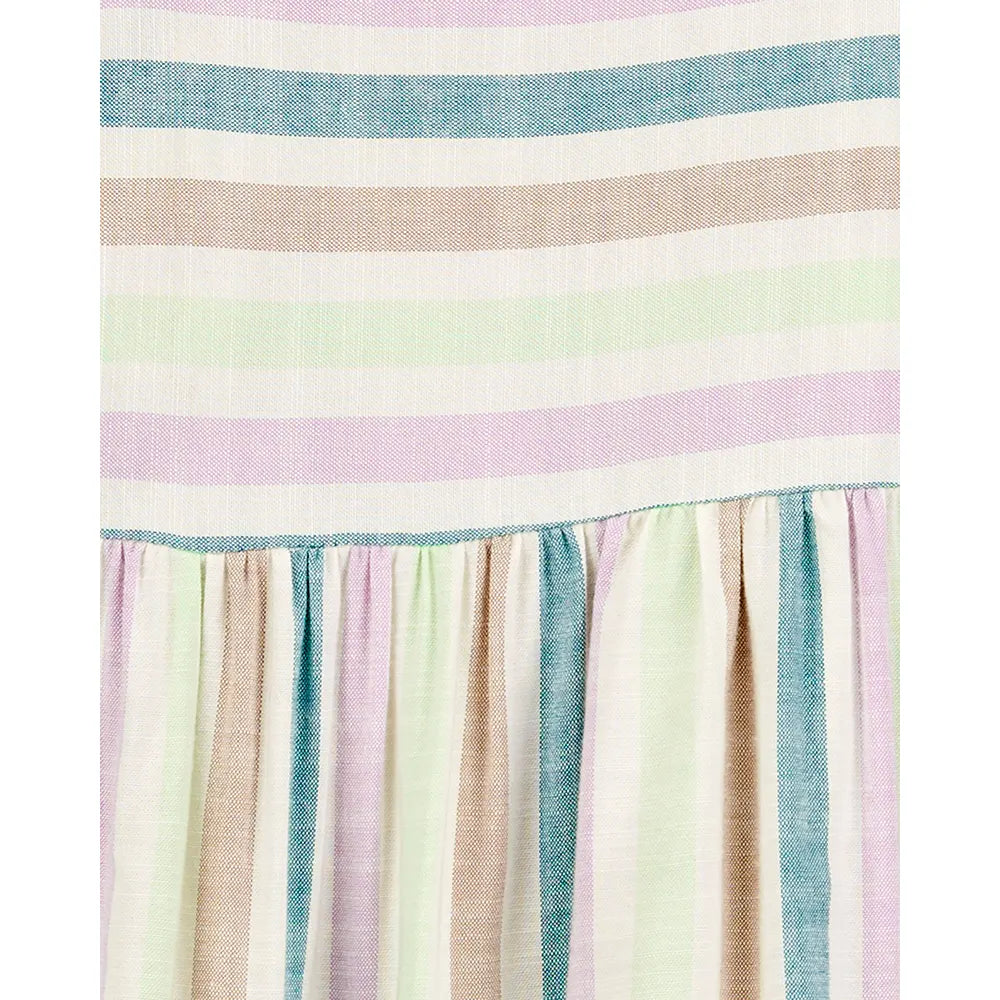 Carter's Girl's Striped Flutter-Sleeve Dress - Multi