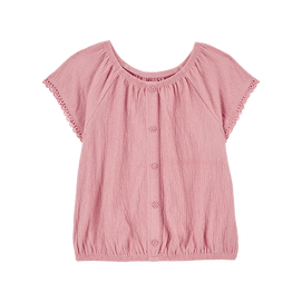 Haut à manches courtes pour fille - Rose