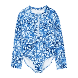 Maillot de bain anti-UV fleuri fille (4-14 ans)