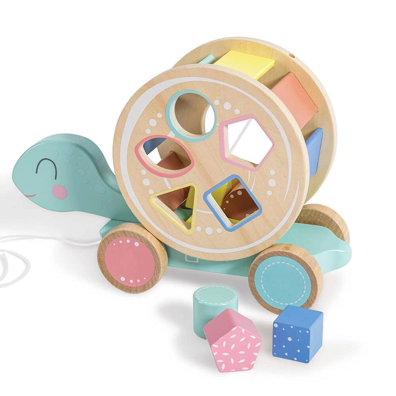 Eurekakids Wooden Pull-Along Turtle 12M+