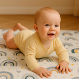 Matelas au sol 120x120cm Babymat - Happiness Bleu