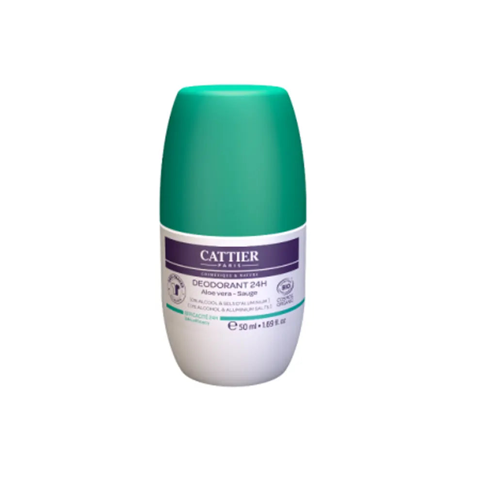 Cattier Déodorant 24h Aloe Vera & Sauge – 50ml
